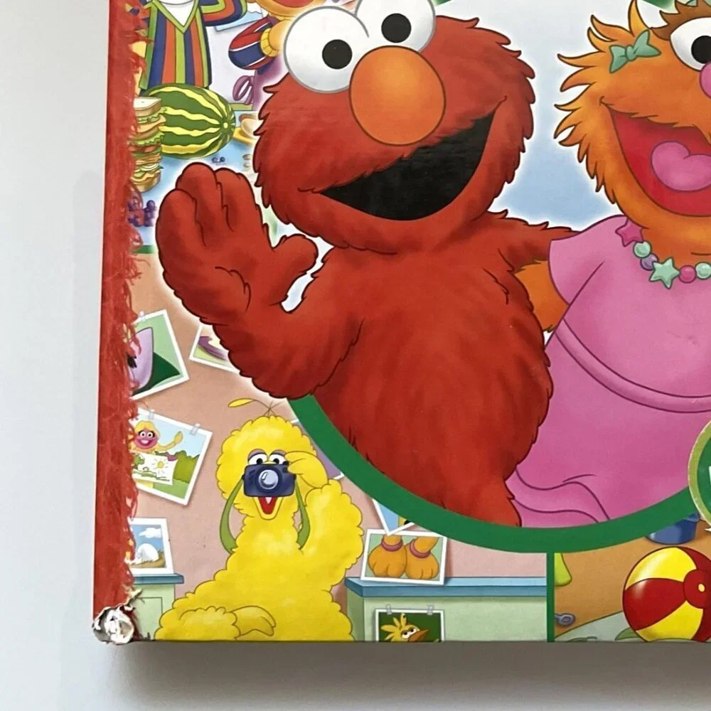VINTAGE SESAME STREET ELMO & FRIENDS LOOK AND FIND BIG BOOK